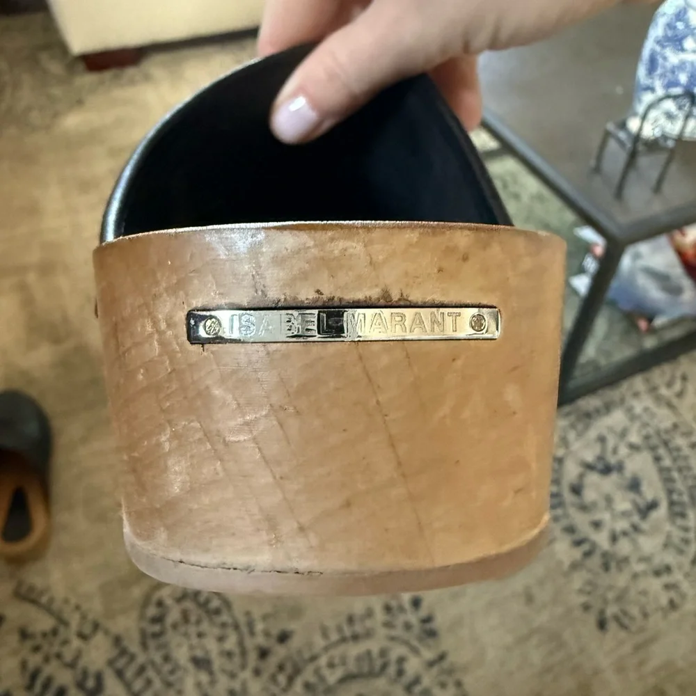 Isabel Marant Black Stud-Trim Clog Mules - Picture 5 of 6